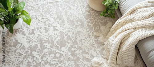 Intricate patterned machine-made carpet on a clean white background ideal for home decor inspiration and stylish living spaces.