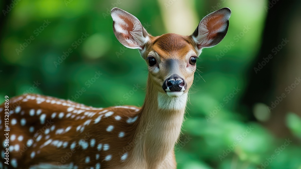 Forest Scene with Roe Deer Amidst Lush Greenery Showcasing Wildlife Beauty in Natural Habitat Forest Scene with Roe Deer Amidst Lush Greenery Showcasing Wildlife Beauty in Natural Habitat