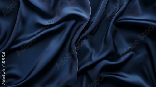 A blue fabric with a pattern of waves