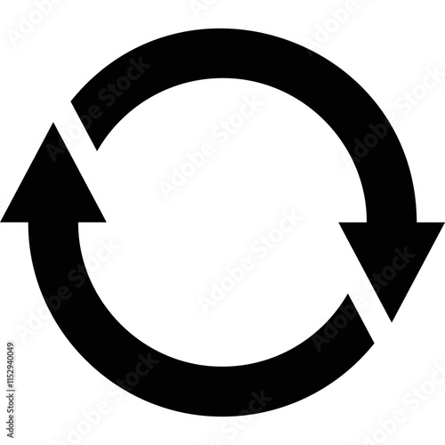 Simple vector icon circular arrow