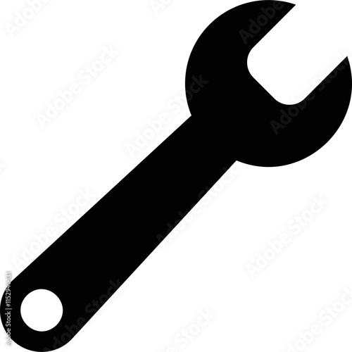 simple vector icon wrench