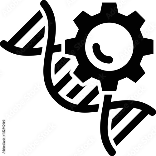 Simple vector icon genetic spiral