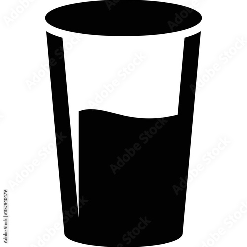 Simple vector icon glass of water