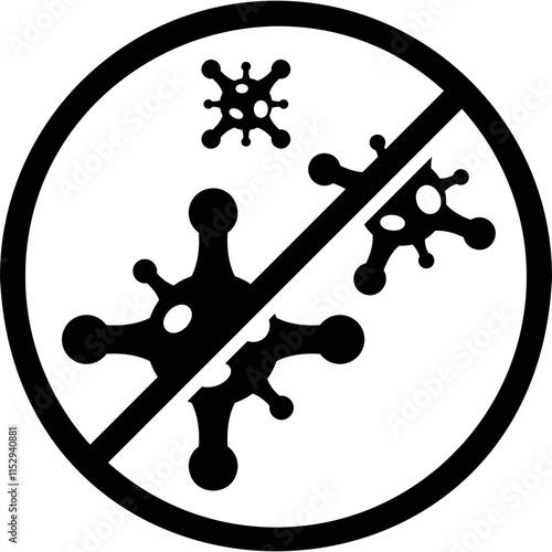 simple vector icon virus