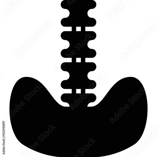 Simple vector icon spine, pelvic bone