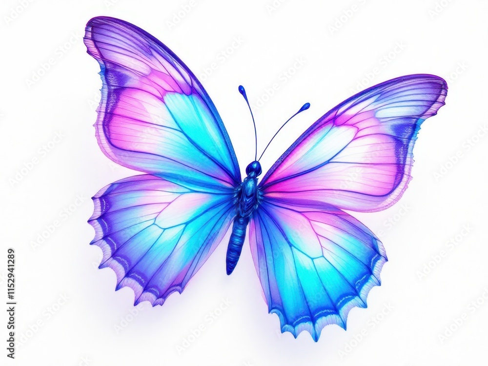 Beautiful butterfly in purple and blue. Use for nature, spring, or beauty designs. Beautiful butterfly in purple and blue. Use for nature, spring, or beauty designs.