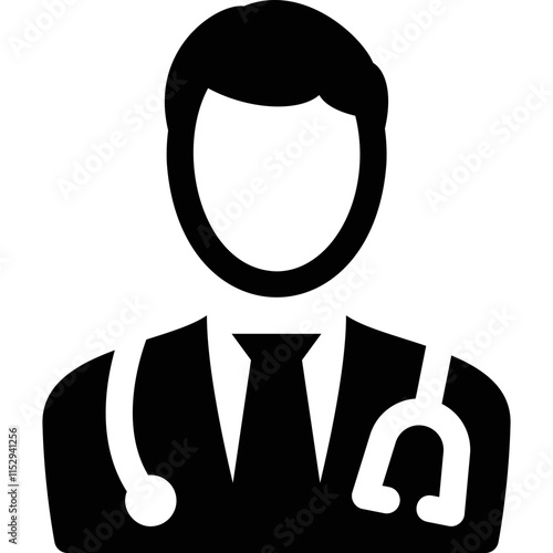 Simple vector icon doctor therapist