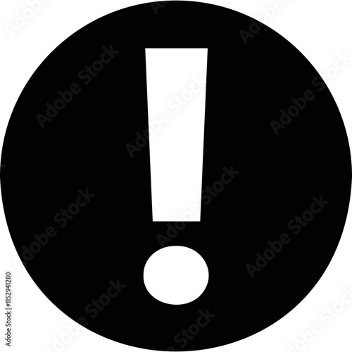 exclamation simple vector icon

