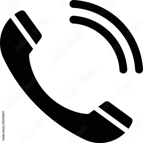 Handset simple vector icon