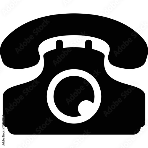 Simple vector icon home phone