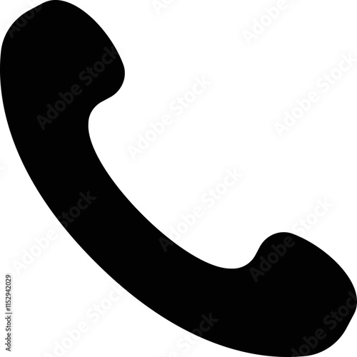 Handset simple vector icon