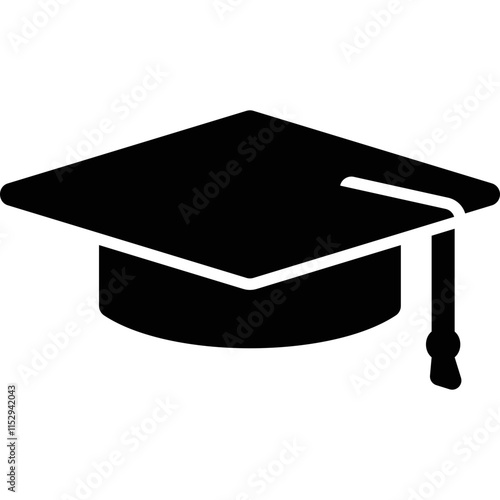 Simple vector icon student hat
