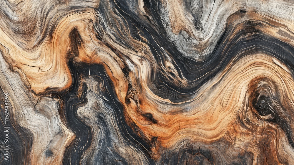 Abstract textured background of swirling earth tones in a wood-like pattern showcasing natural fluidity and organic design elements. Abstract textured background of swirling earth tones in a wood-like pattern showcasing natural fluidity and organic design elements.