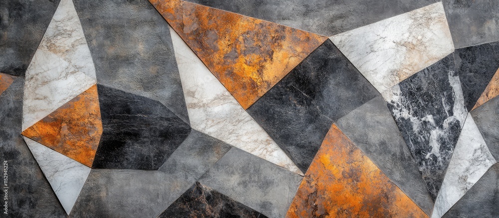 Geometric marble wallpaper design showcasing a mix of natural stones in elegant patterns perfect for modern interior decoration projects Geometric marble wallpaper design showcasing a mix of natural stones in elegant patterns perfect for modern interior decoration projects