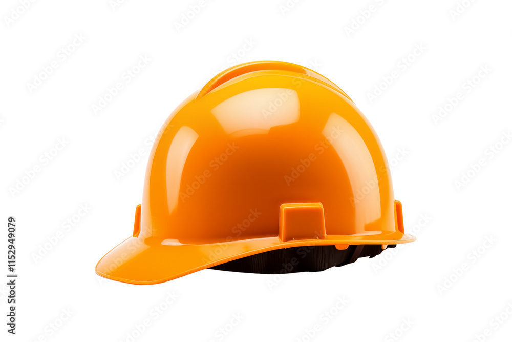orange safety helmet isolated on transparent background. Generative ai orange safety helmet isolated on transparent background. Generative ai