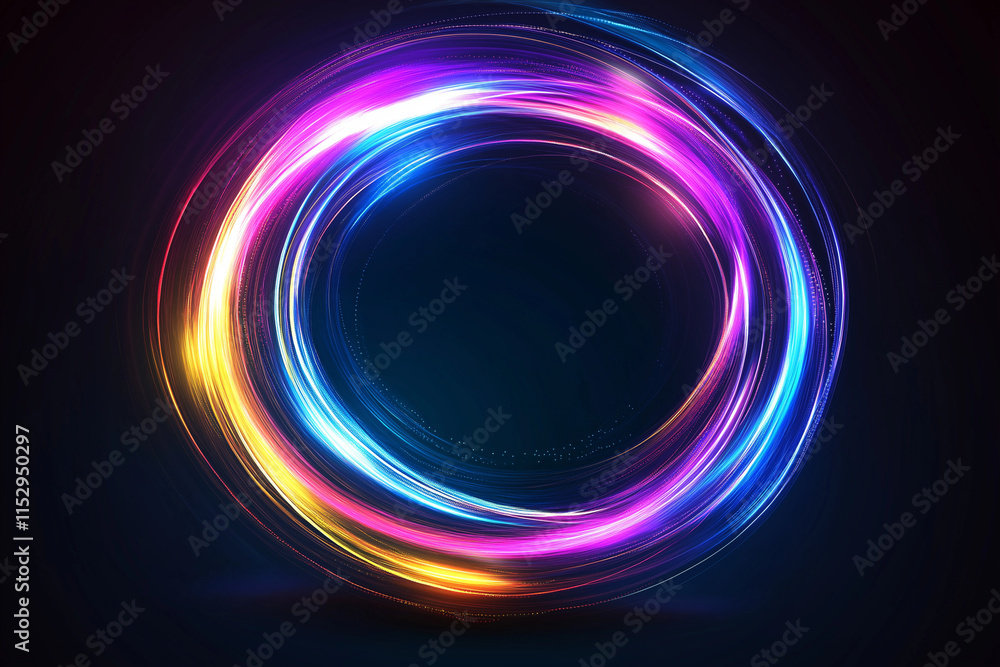 Creative Digital Tech Circle on Dark Backdrop – Big Data and Technology Concept, 3D Rendering Creative Digital Tech Circle on Dark Backdrop – Big Data and Technology Concept, 3D Rendering