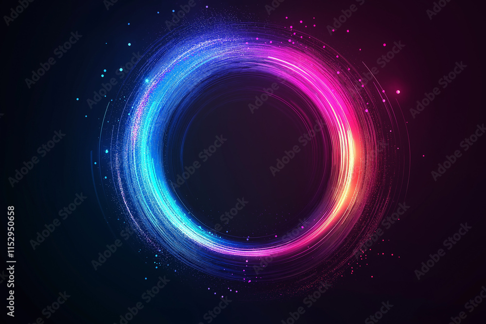 Creative Digital Tech Circle on Dark Backdrop – Big Data and Technology Concept, 3D Rendering Creative Digital Tech Circle on Dark Backdrop – Big Data and Technology Concept, 3D Rendering