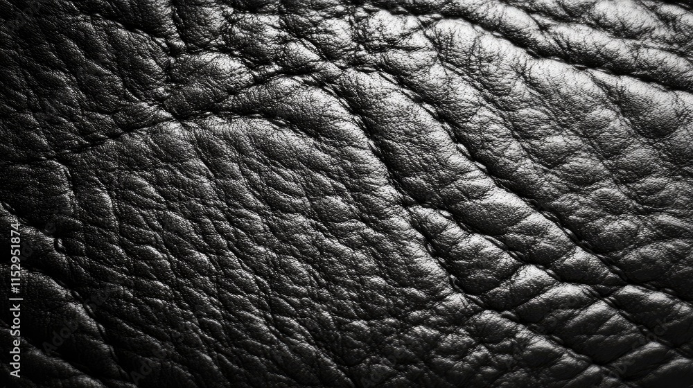Black leather texture close-up for background design in various creative and commercial applications. Black leather texture close-up for background design in various creative and commercial applications.