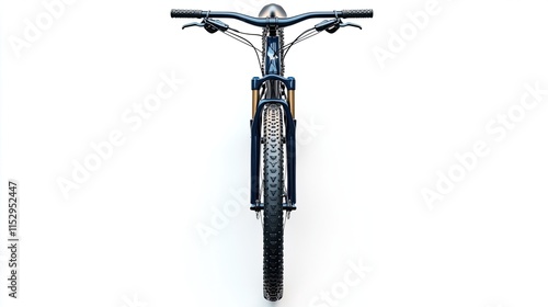 bicycle viewed from the top on a white background. 