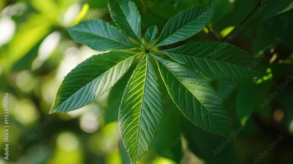 Close-up of vibrant green tree leaf showcasing intricate texture and natural beauty in a lush garden setting. Close-up of vibrant green tree leaf showcasing intricate texture and natural beauty in a lush garden setting.