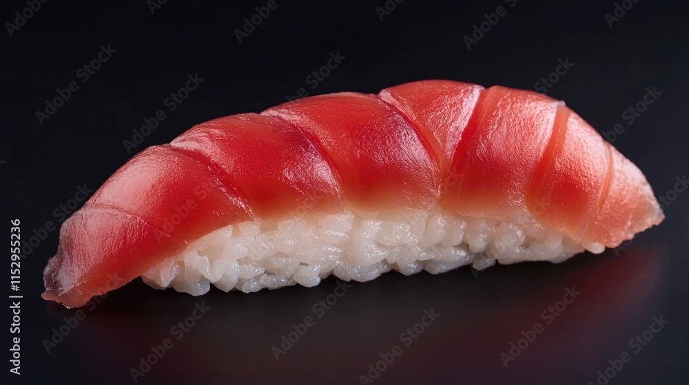 Sushi Nigiri with Fresh Tuna on a Dark Background for Culinary and Food Presentation Concepts Sushi Nigiri with Fresh Tuna on a Dark Background for Culinary and Food Presentation Concepts