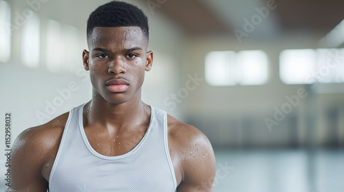 Focused Athlete Portrait: P...