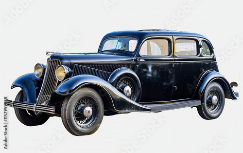 Classic Car on white background.PNG photo