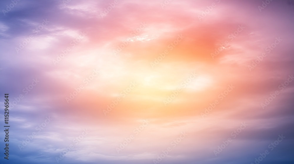 Pastel Sky Serene Sunset Cloudscape with Soft Light Pastel Sky Serene Sunset Cloudscape with Soft Light