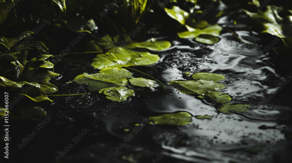 Dramatic Pond Algae Blooms with Natural Lighting Dramatic Pond Algae Blooms with Natural Lighting