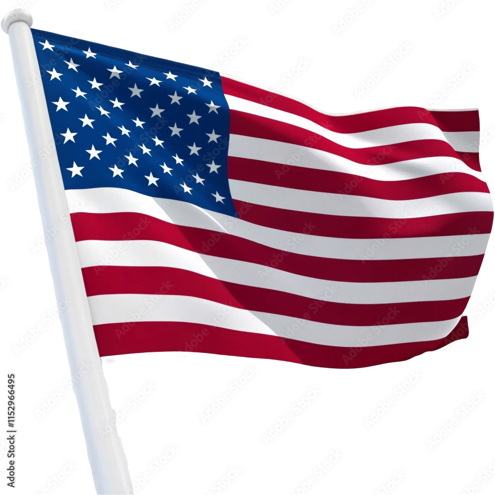 Obraz premium American Flag Element Clipart Transparent Background