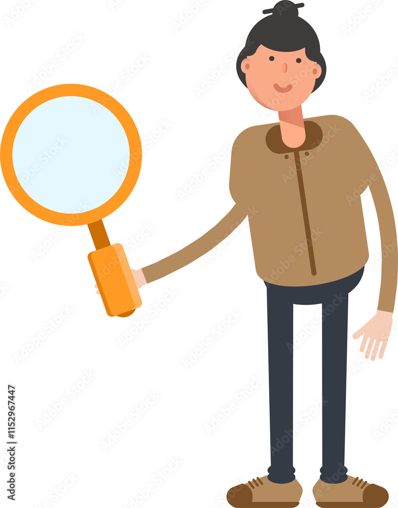 People Character Holding Magnifier
People Character Holding Magnifier