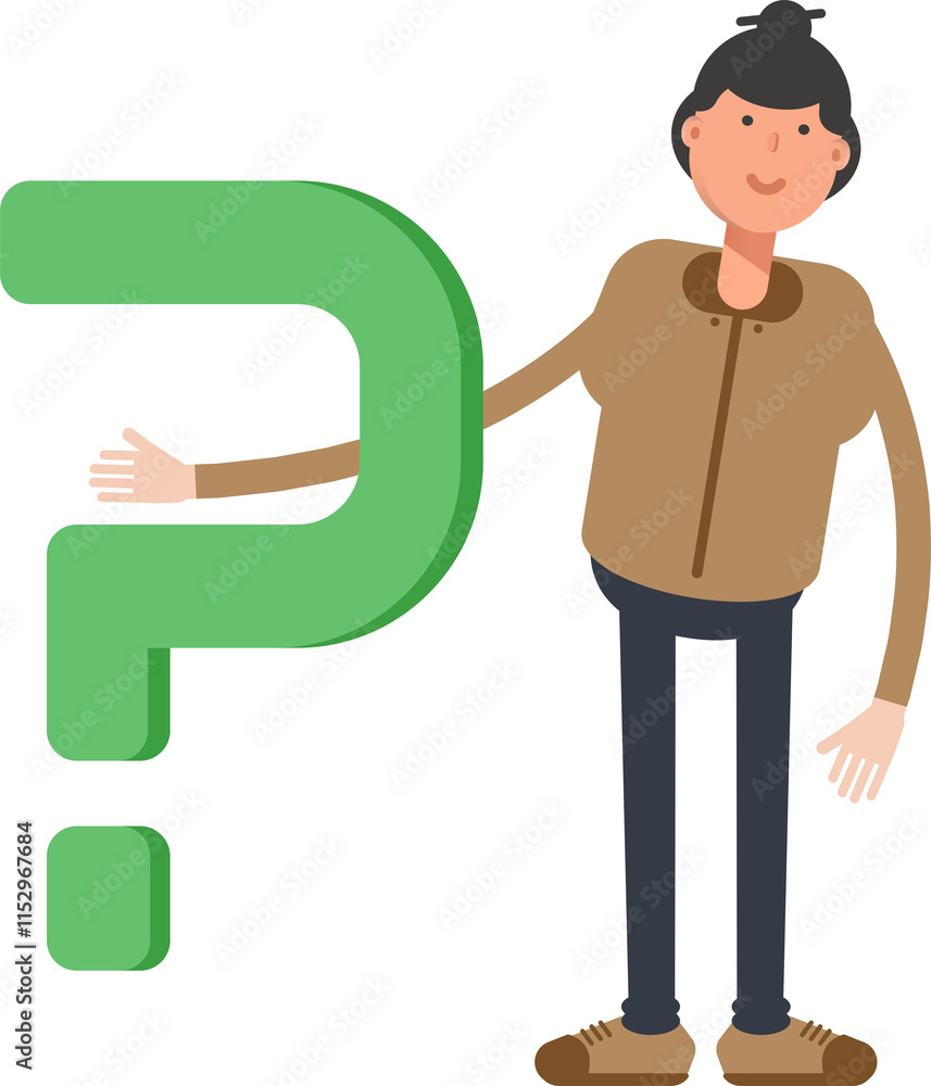 People Character and Question Mark
People Character and Question Mark