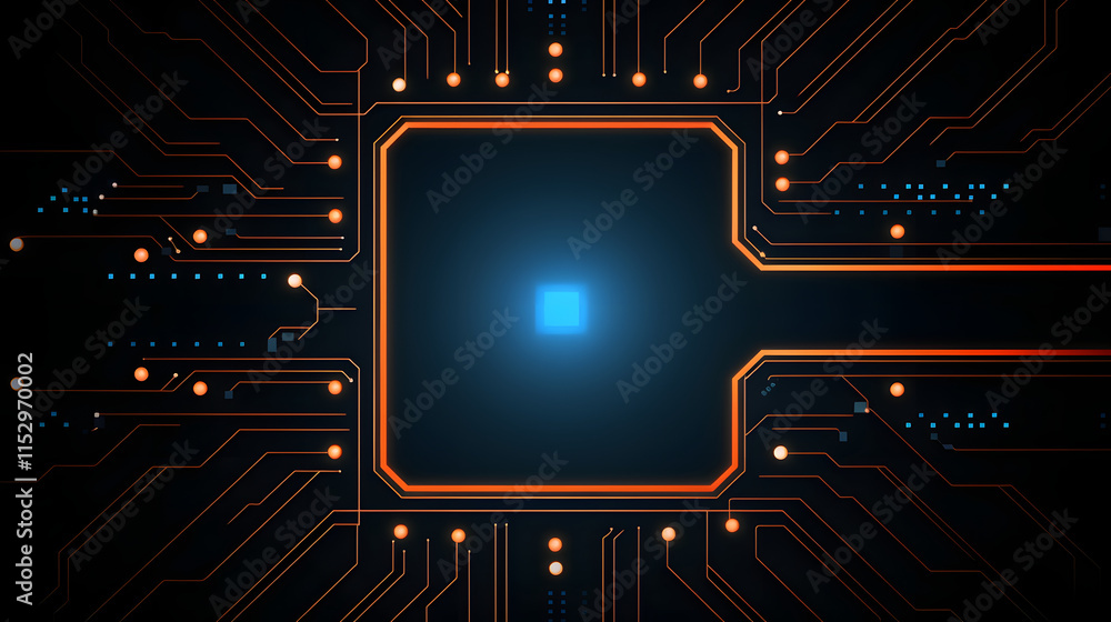 Digital circuit technology graphics poster background Digital circuit technology graphics poster background