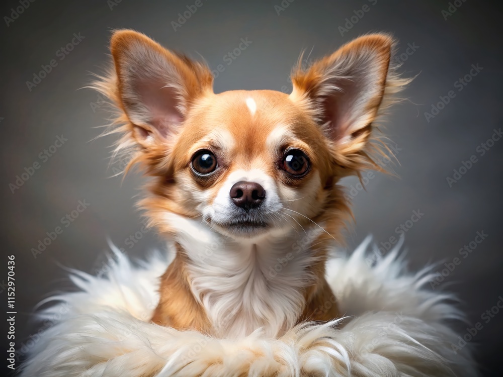 Adorable Big-Eared Chihuahua Portrait - Cute Dog Photography Adorable Big-Eared Chihuahua Portrait - Cute Dog Photography