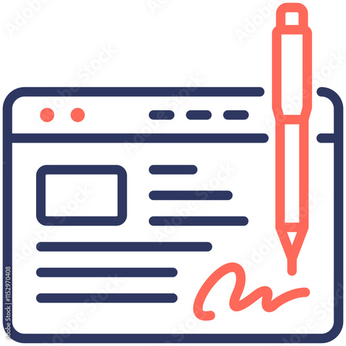 Electronic Signature Icon