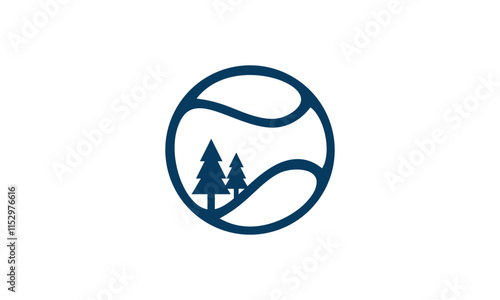 an outdoor tennis themed graphic image, on a white background. vector graphic base.