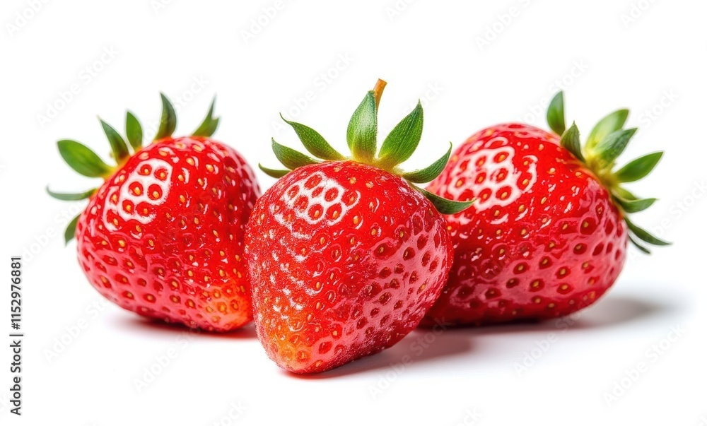 Fresh ripe strawberries on white background Fresh ripe strawberries on white background