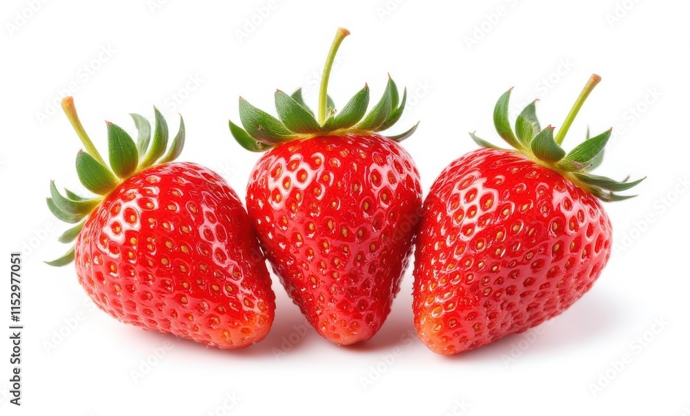 Fresh red strawberries on white background Fresh red strawberries on white background