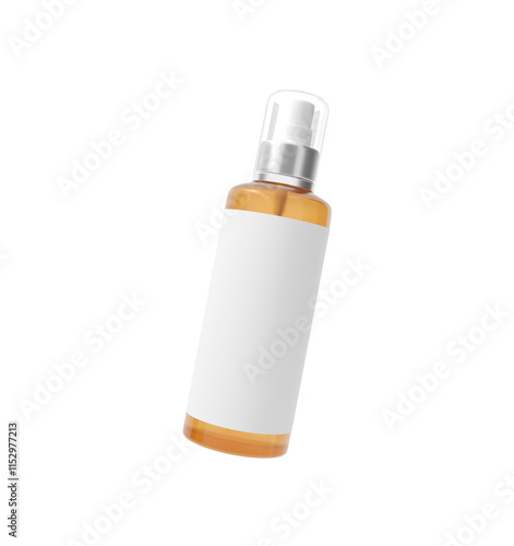 Realistic hair tonic spray bottle mockup