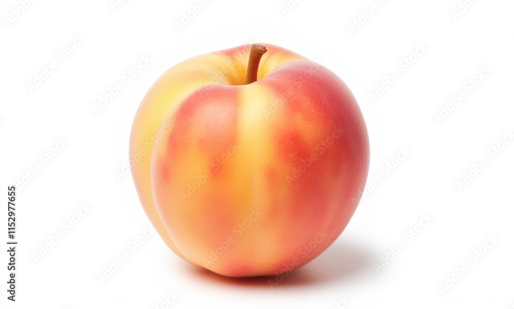 Fresh, ripe peach on white background Fresh, ripe peach on white background