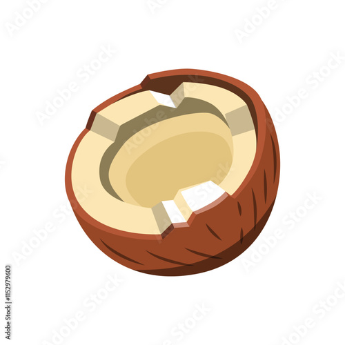 Mature Coconut Palm Tree Tropical Fruit Icon