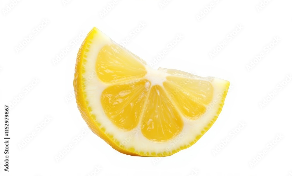 Fresh lemon slice on white background Fresh lemon slice on white background