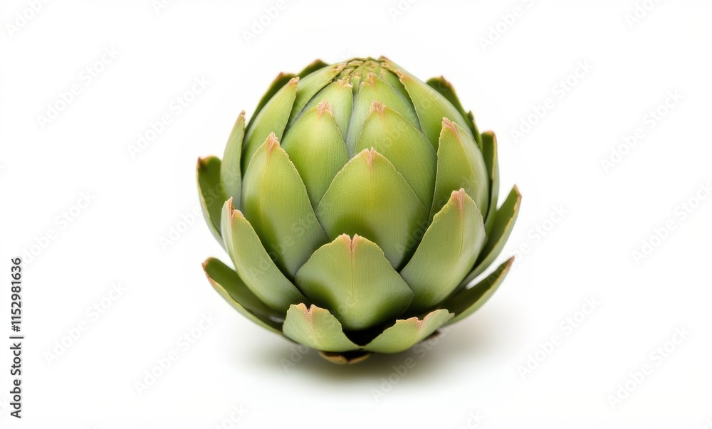 Fresh green artichoke on white background Fresh green artichoke on white background