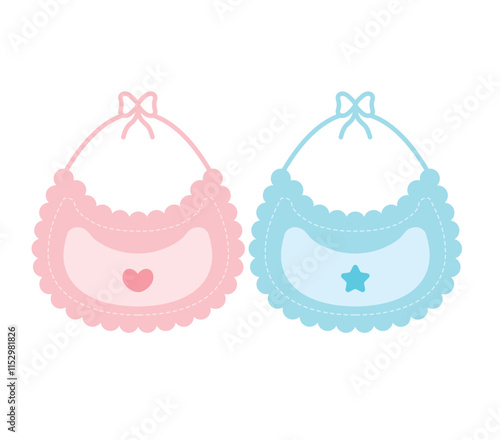 gender reveal baby bibs