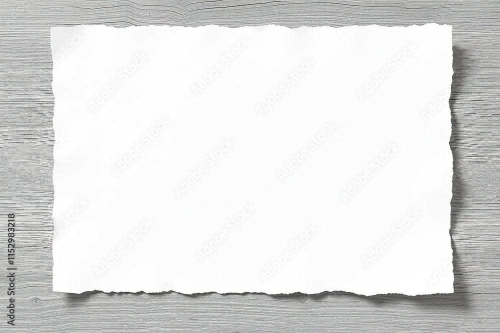Obraz premium Blank Paper on Wood Background, paper, wood, background, texture, white, blank, note, clip