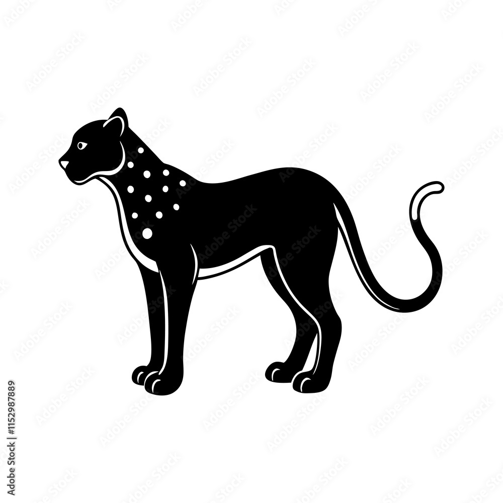 Fototapeta premium Cheetah Silhouette vector illustration