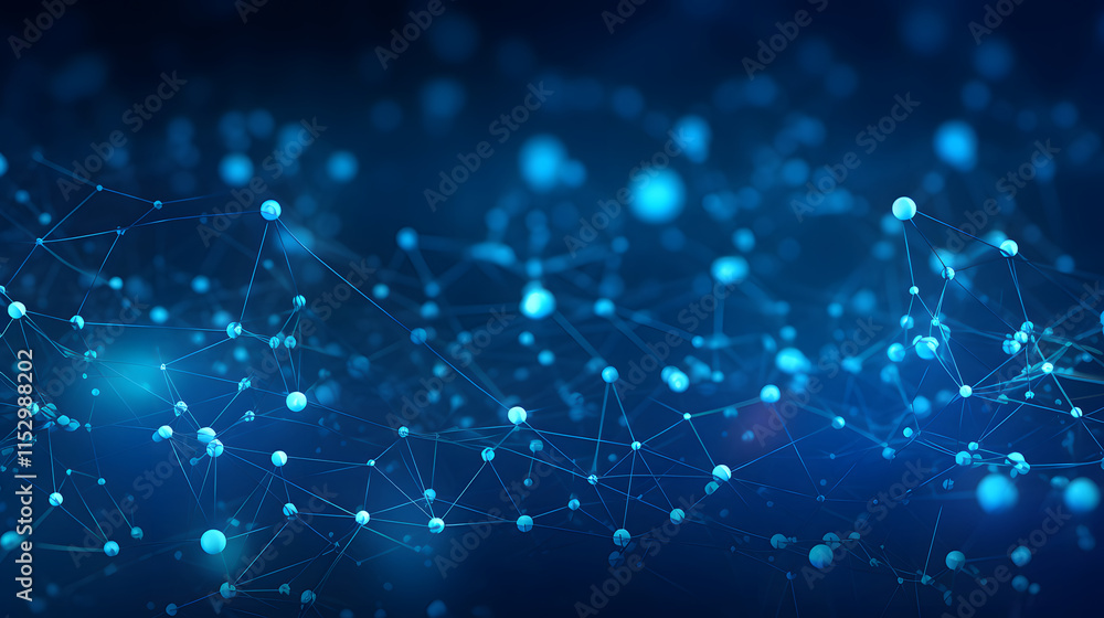 Digital blue network dotted line connection graphics poster background Digital blue network dotted line connection graphics poster background