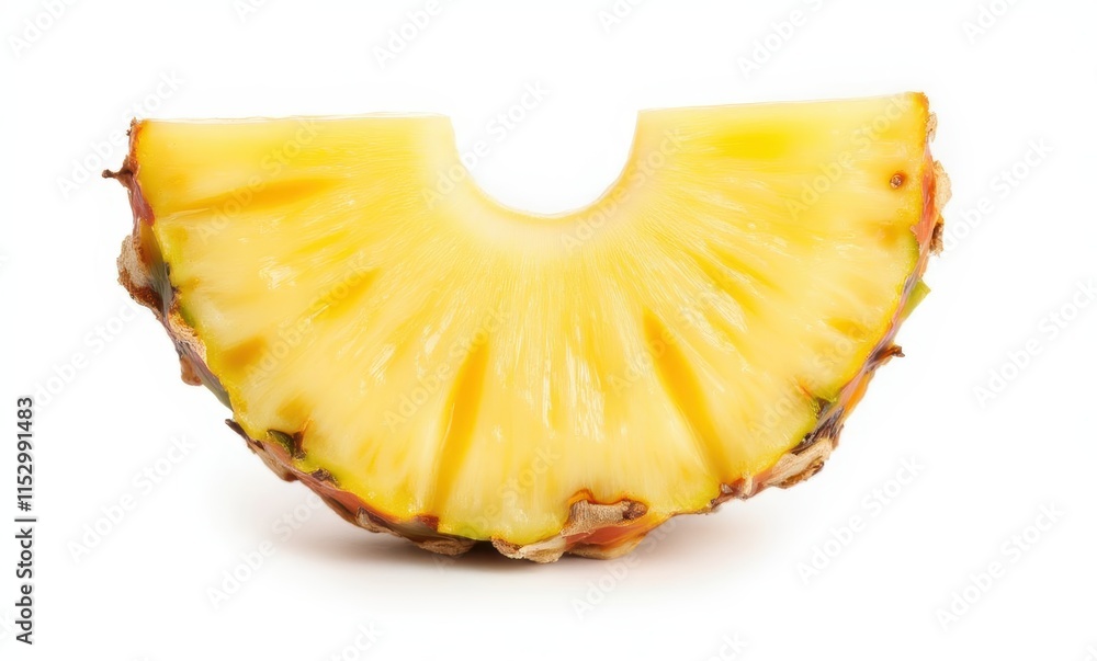 Fresh pineapple slice on white background Fresh pineapple slice on white background