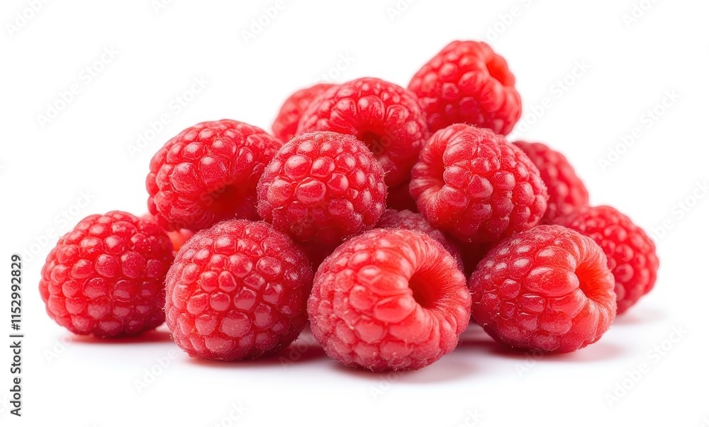 Fresh red raspberries stacked together Fresh red raspberries stacked together