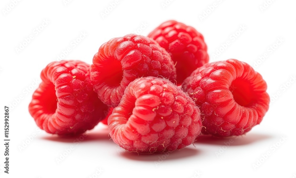 Fresh red raspberries stacked together Fresh red raspberries stacked together